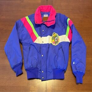 Vintage Mobius 90s Neon Ski Snowboard Jacket Medium (38) Made in Canada